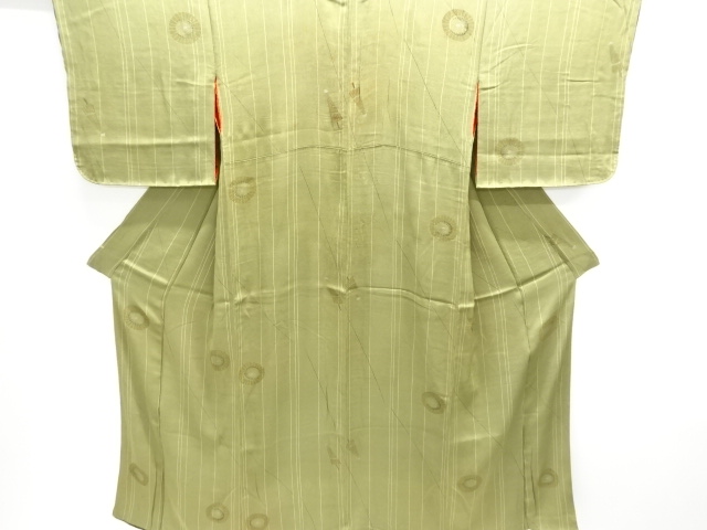 アンティーク　錦紗番傘模様着物